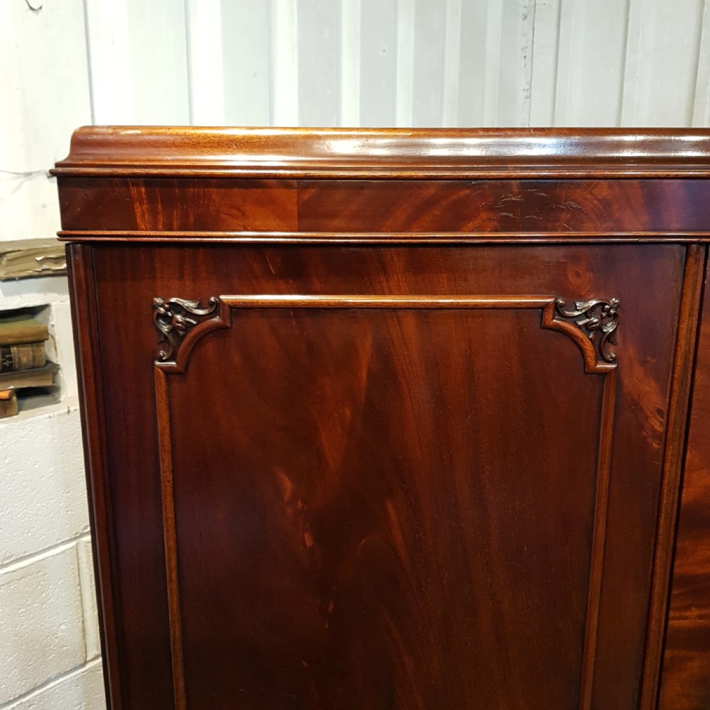 ANTIQUE  EDWARDIAN MAHOGANY TRIPLE WARDROBE  with secret drawer C1900 View IV