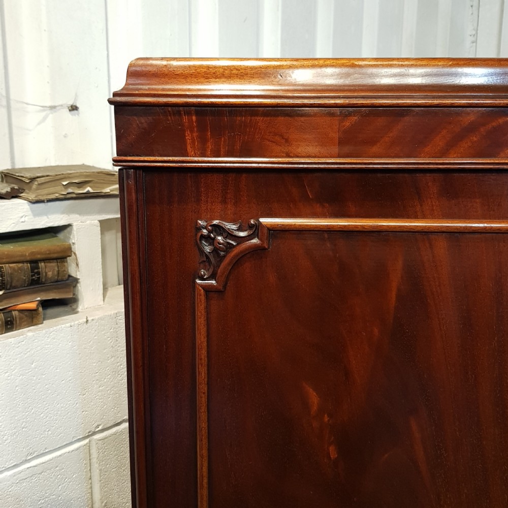 ANTIQUE  EDWARDIAN MAHOGANY TRIPLE WARDROBE  with secret drawer C1900 View V