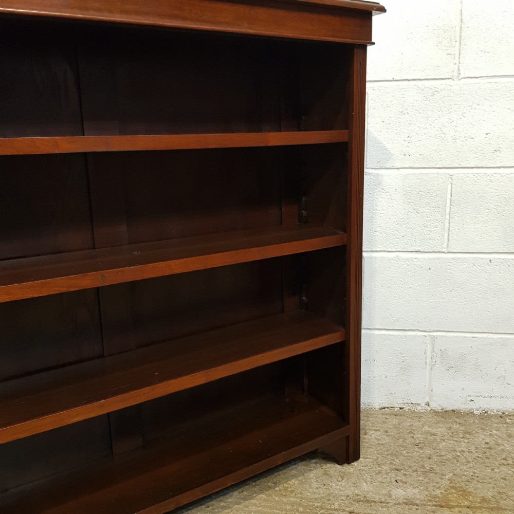 ANTIQUE EDWARDIAN MAHOGANY OPEN BOOKCASE C1900 View II