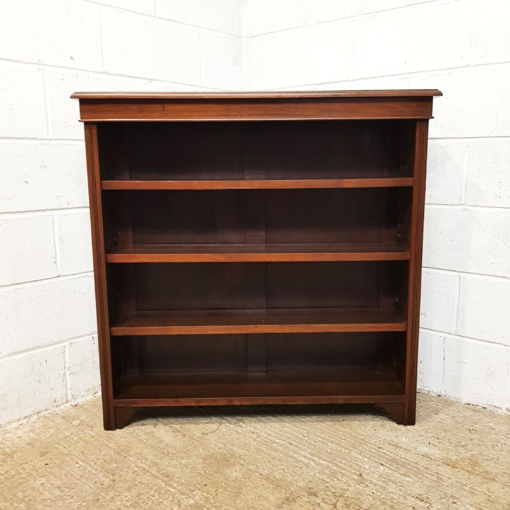 ANTIQUE EDWARDIAN MAHOGANY OPEN BOOKCASE C1900 View IV