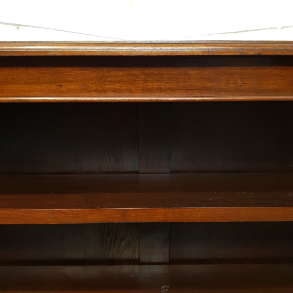 ANTIQUE EDWARDIAN MAHOGANY OPEN BOOKCASE C1900 View VI