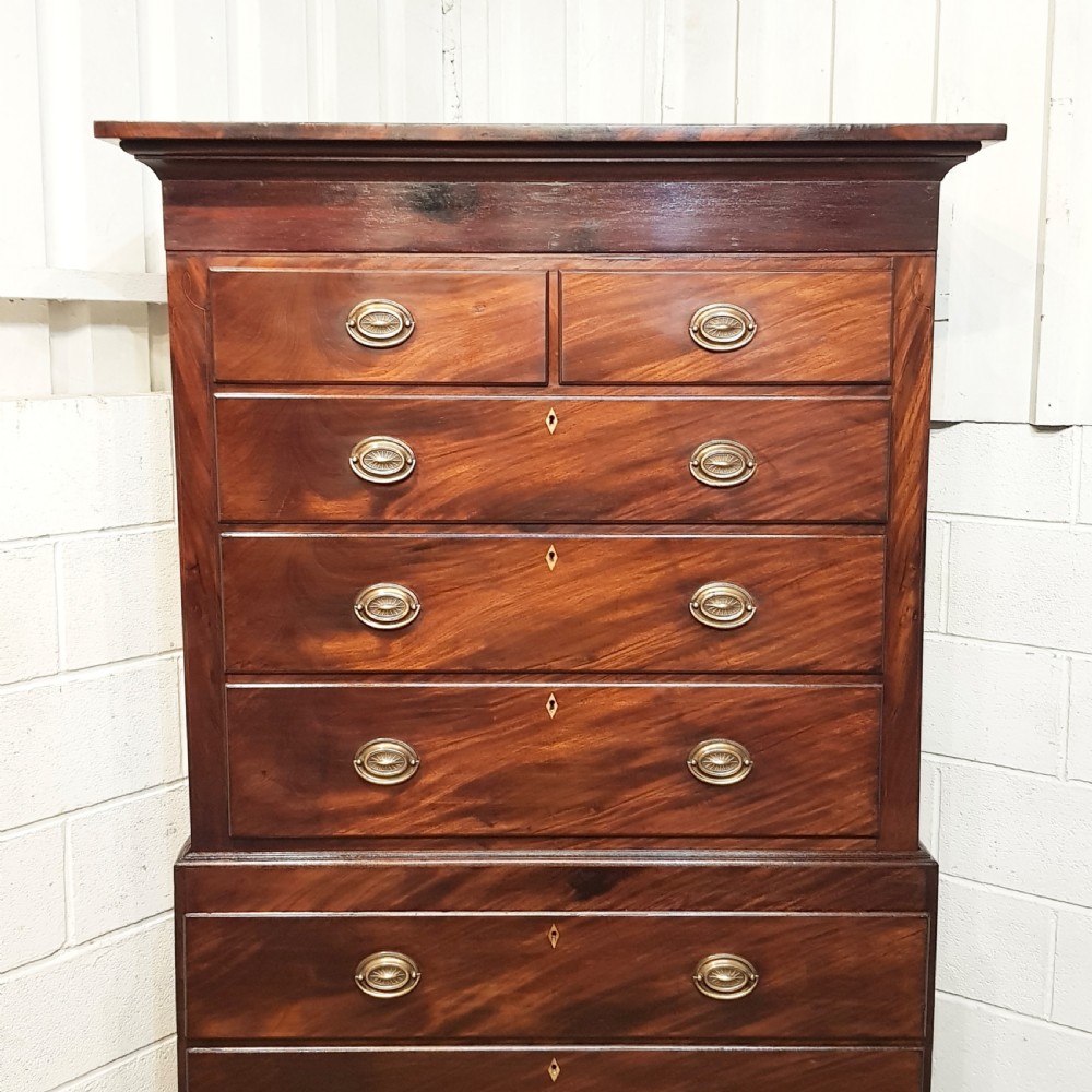 ANTIQUE WILLIAM 1V MAHOGANY CHEST ON CHEST C1830 View V