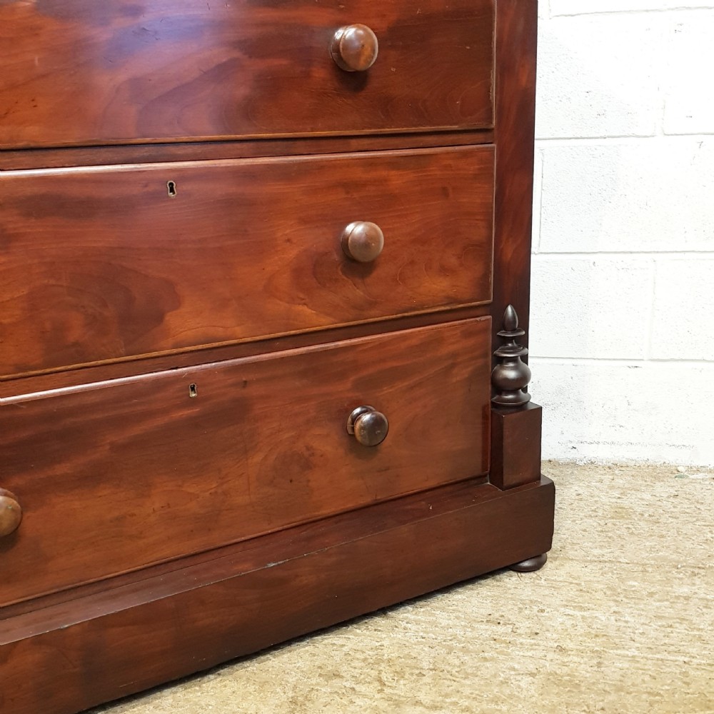 ANTIQUE VICTORIAN MAHOGANY CHEST OF DRAWERS C1880 View IV