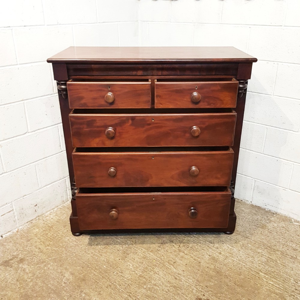 ANTIQUE VICTORIAN MAHOGANY CHEST OF DRAWERS C1880 View VI