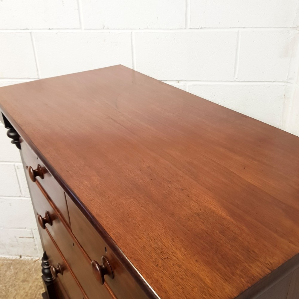 ANTIQUE VICTORIAN MAHOGANY CHEST OF DRAWERS C1880 View VII