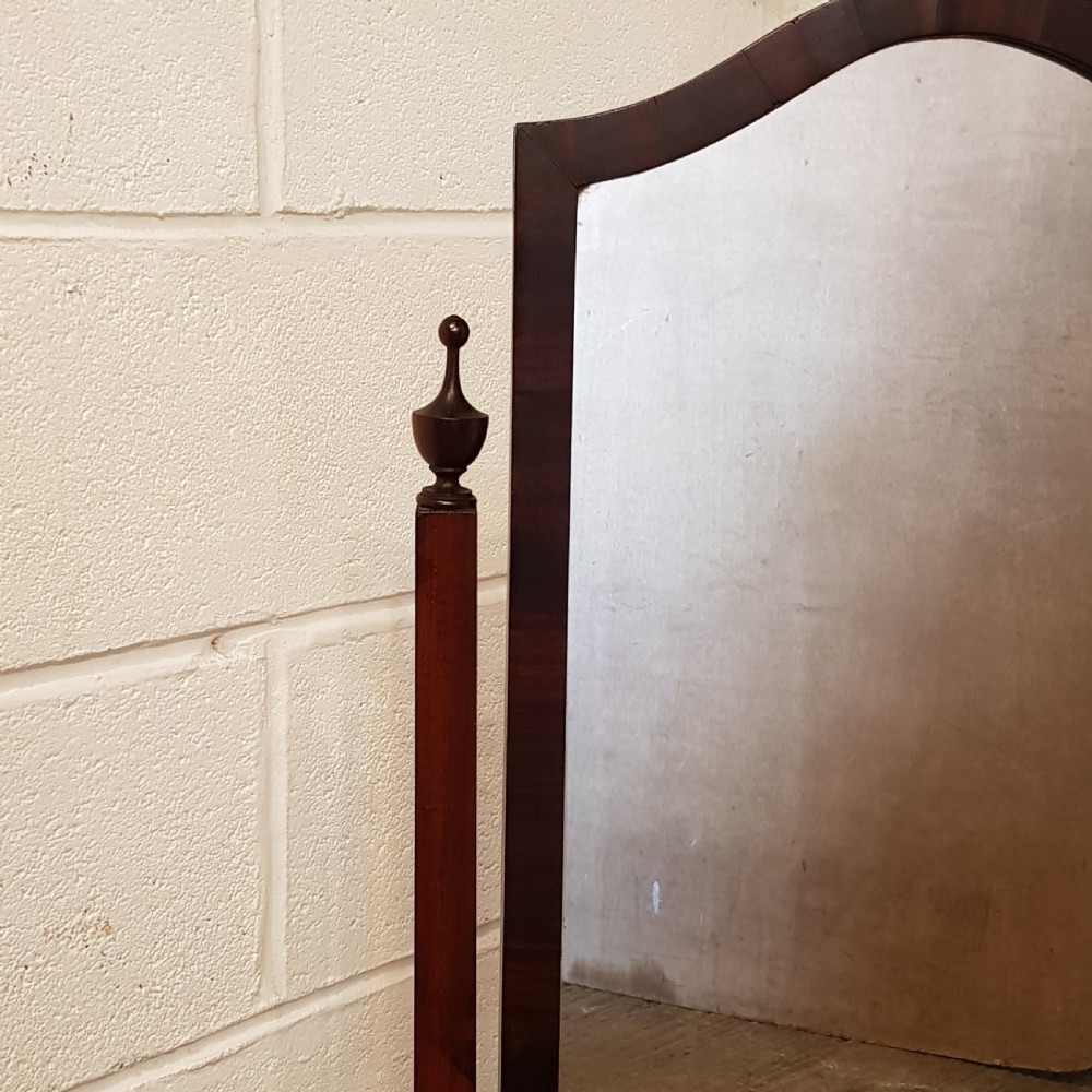 ANTIQUE MAHOGANY CHEVAL MIRROR C1920 View V