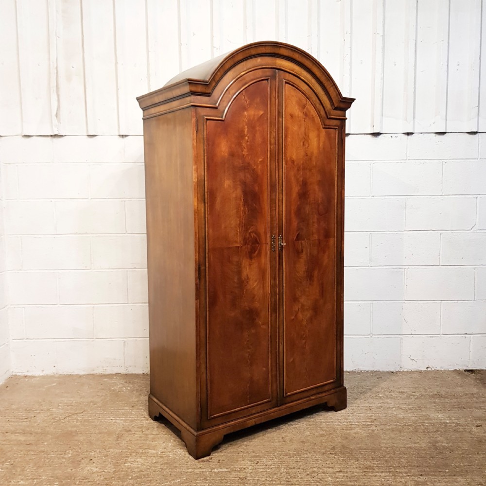 ANTIQUE BURR WALNUT DOUBLE WARDROBE C1920 View V