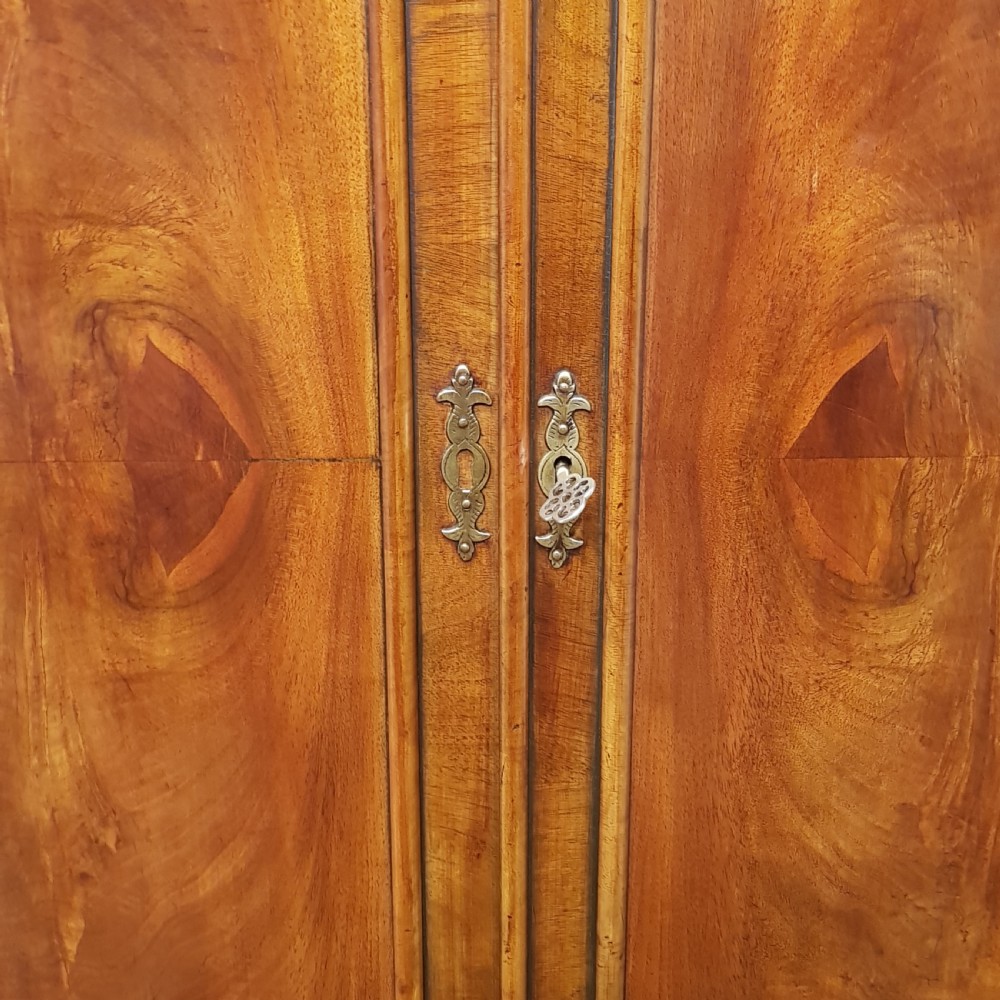 ANTIQUE BURR WALNUT DOUBLE WARDROBE C1920 View X