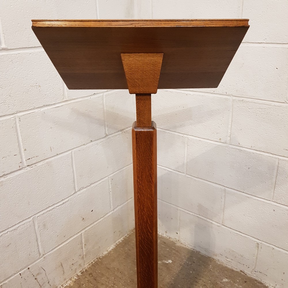 ANTIQUE ARTS & CRAFTS GOLDEN OAK LECTERN C1900 View III