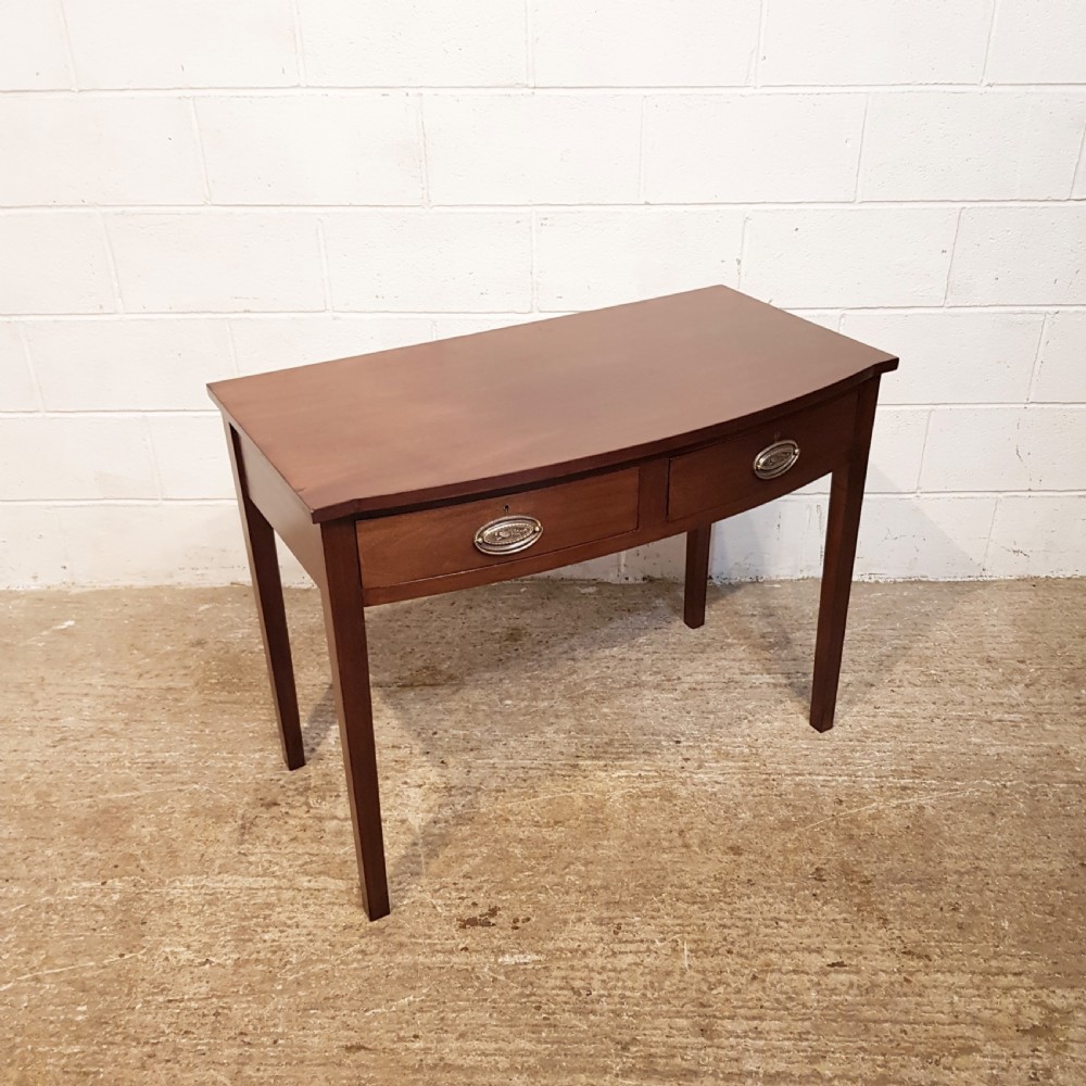 ANTIQUE REGENCY BOW FRONT MAHOGANY SIDE TABLE C1820 View II