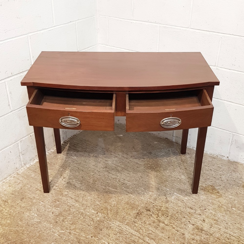 ANTIQUE REGENCY BOW FRONT MAHOGANY SIDE TABLE C1820 View IV