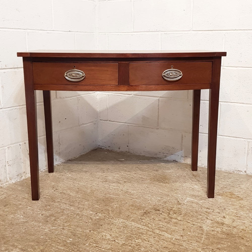 ANTIQUE REGENCY BOW FRONT MAHOGANY SIDE TABLE C1820 View V