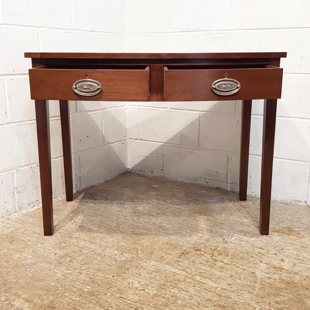 ANTIQUE REGENCY BOW FRONT MAHOGANY SIDE TABLE C1820 View VI