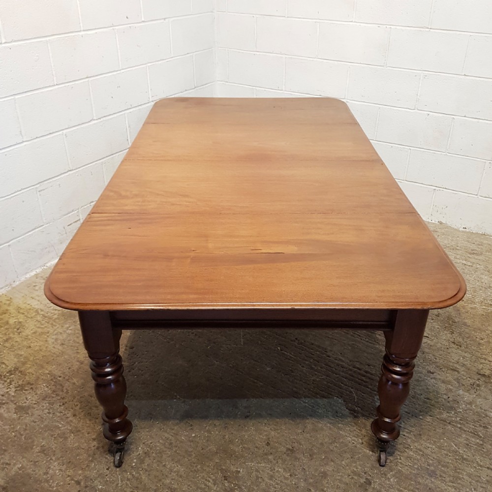 ANTIQUE VICTORIAN MAHOGANY EXTENDING DINING TABLE C1880 View III