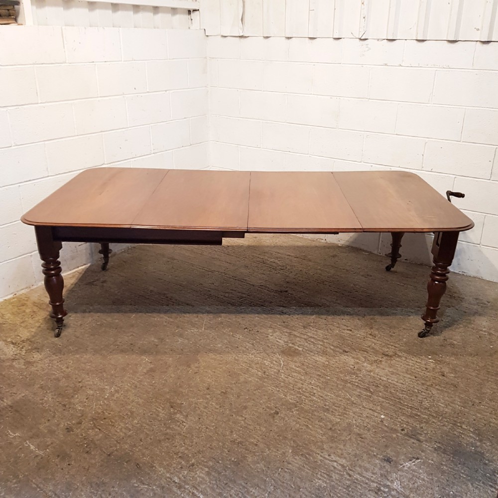 ANTIQUE VICTORIAN MAHOGANY EXTENDING DINING TABLE C1880 View IV