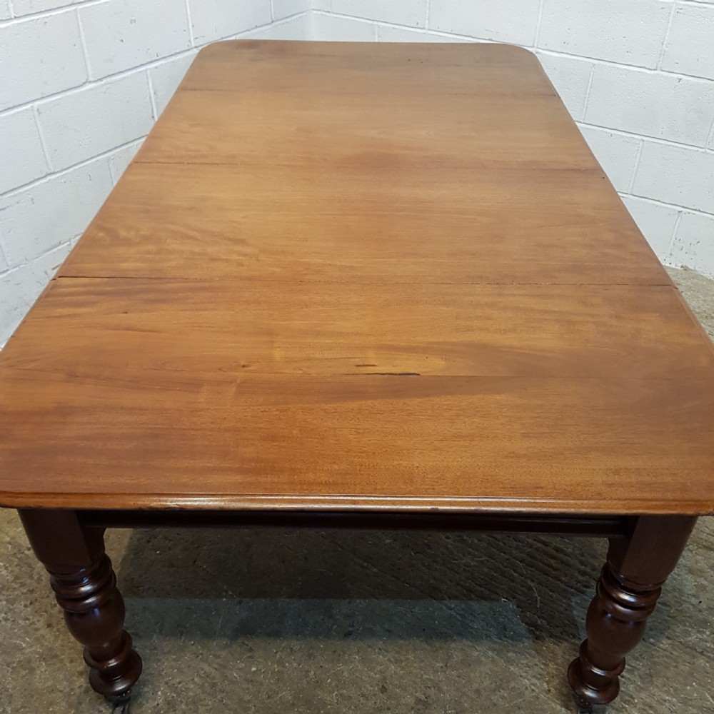 ANTIQUE VICTORIAN MAHOGANY EXTENDING DINING TABLE C1880 View V