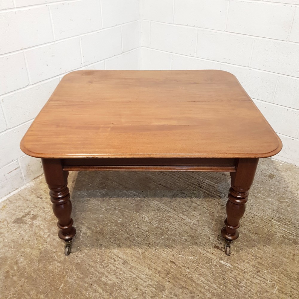ANTIQUE VICTORIAN MAHOGANY EXTENDING DINING TABLE C1880 View X