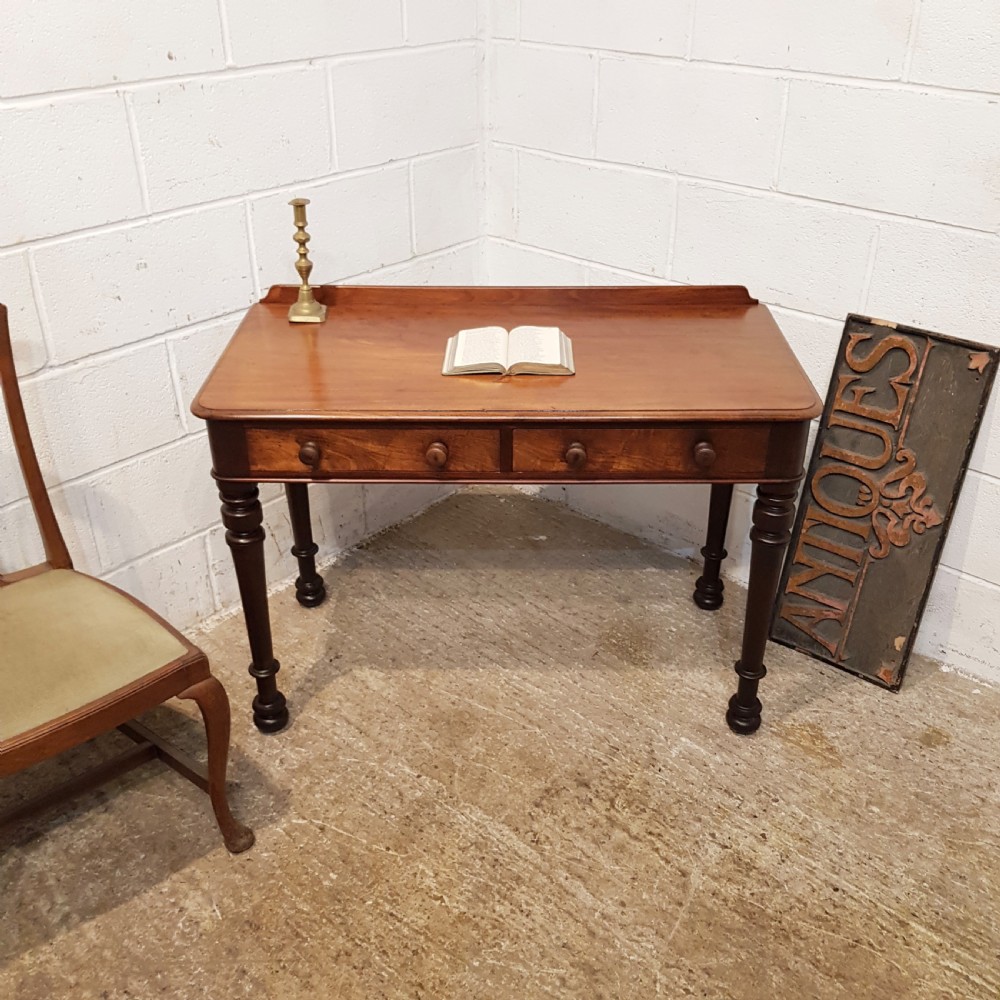 ANTIQUE EARLY VICTORIAN MAHOGANY SIDE TABLE C1840