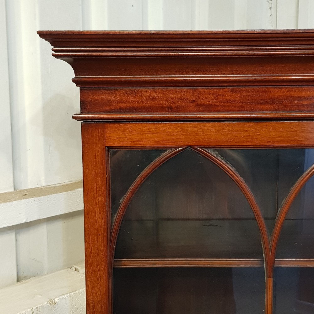 ANTIQUE REGENCY MAHOGANY SECRETAIRE BOOKCASE C1820 View IV
