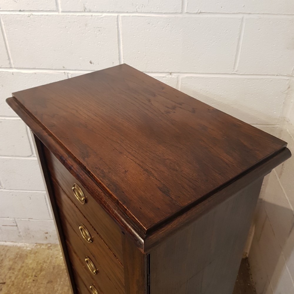 ANTIQUE OAK WELLINGTON CHEST C1920 View III