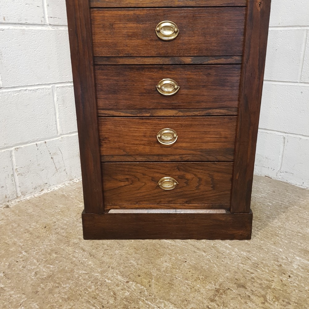 ANTIQUE OAK WELLINGTON CHEST C1920 View VI