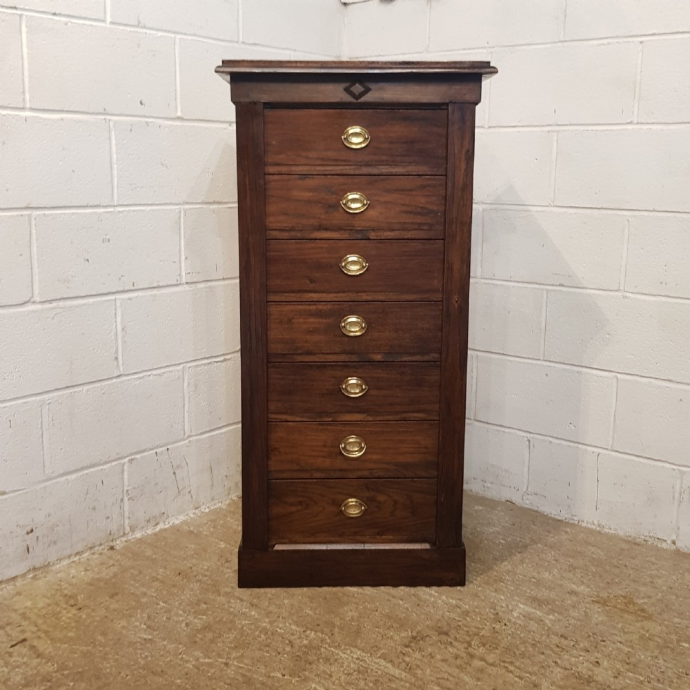 ANTIQUE OAK WELLINGTON CHEST C1920 View VII