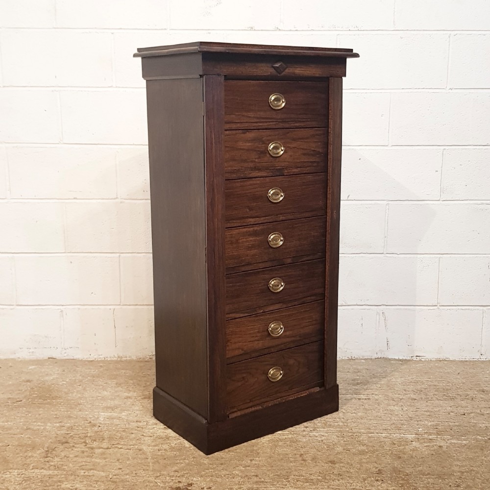 ANTIQUE OAK WELLINGTON CHEST C1920 View VIII