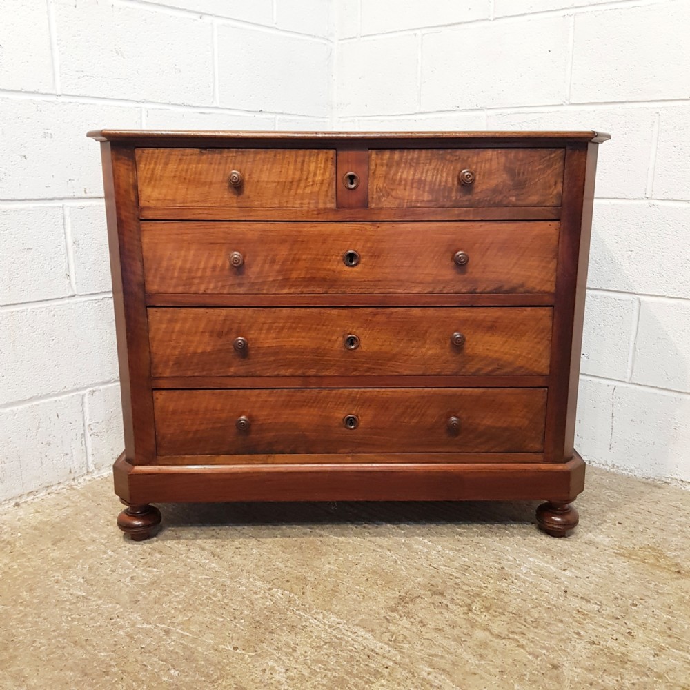 ANTIQUE 19TH CENTURY FLEMISH MAHOGANY CHEST OF DRAWERS C1880 View II
