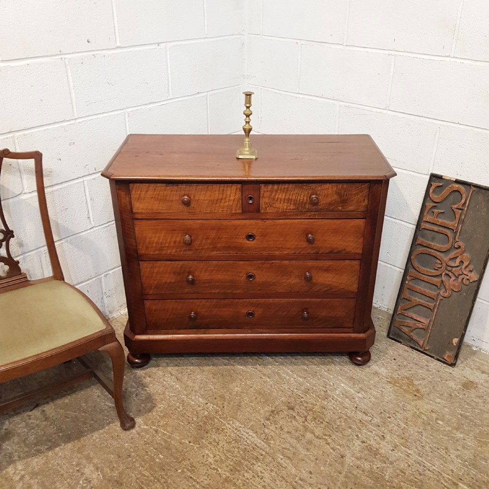 ANTIQUE 19TH CENTURY FLEMISH MAHOGANY CHEST OF DRAWERS C1880 View III