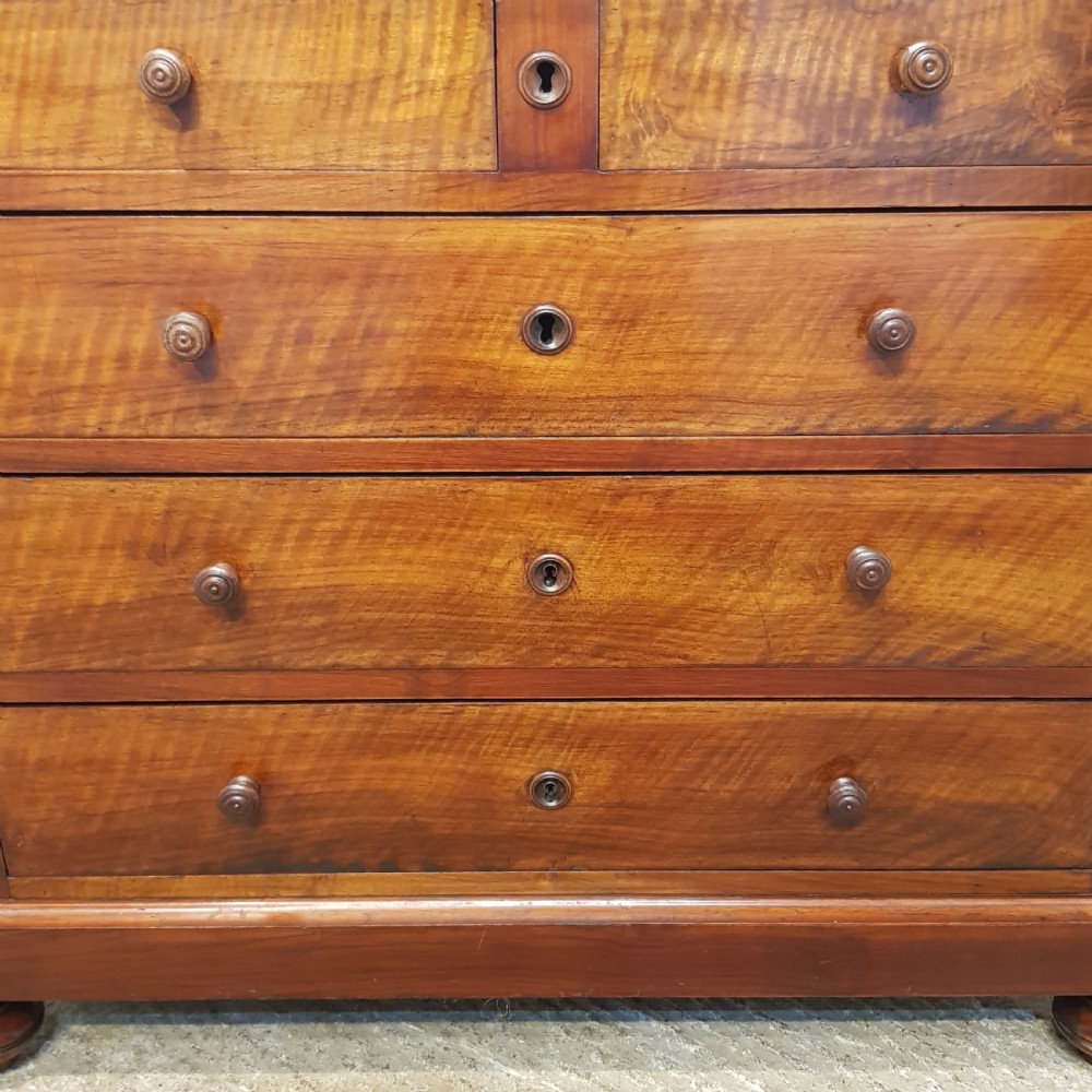 ANTIQUE 19TH CENTURY FLEMISH MAHOGANY CHEST OF DRAWERS C1880 View VI