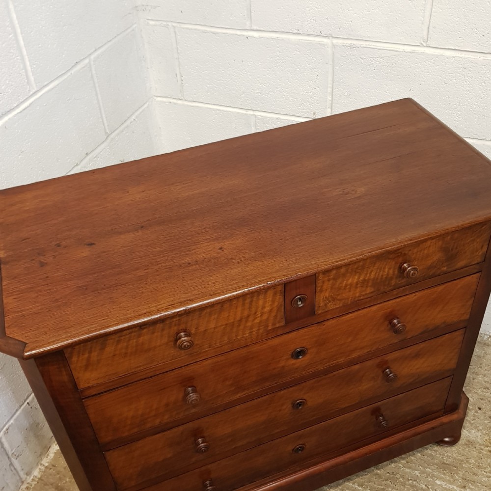 ANTIQUE 19TH CENTURY FLEMISH MAHOGANY CHEST OF DRAWERS C1880 View VII