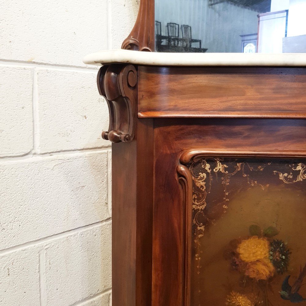 ANTIQUE WILLIAM 1V MAHOGANY HAND PAINTED CHIFFONIER C1830 View VI