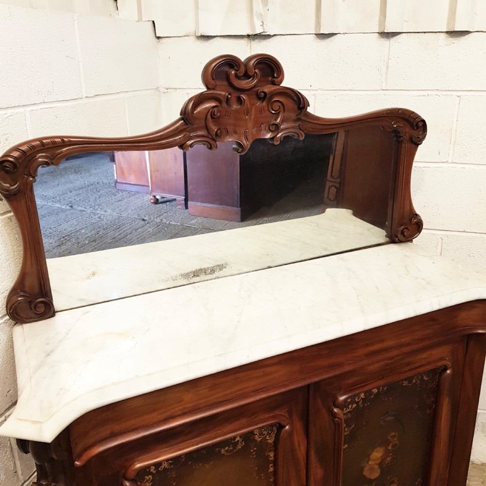 ANTIQUE WILLIAM 1V MAHOGANY HAND PAINTED CHIFFONIER C1830 View VIII