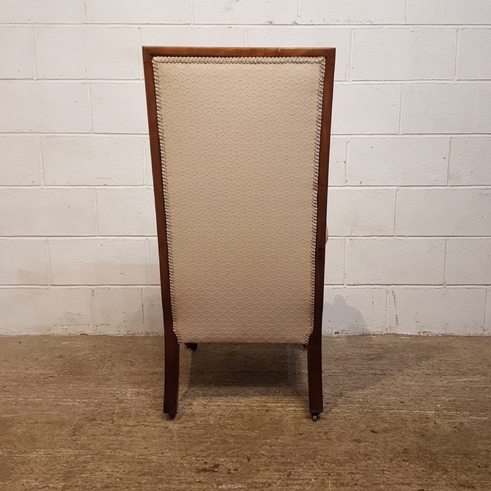 ANTIQUE WILLIAM 1V   MAHOGANY FRAMED HIGH BACK SALON ARMCHAIR C1830 View II