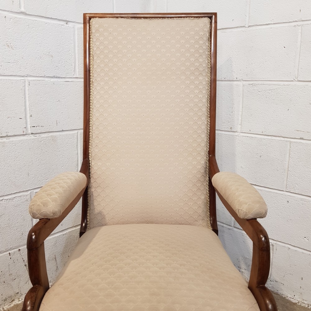ANTIQUE WILLIAM 1V   MAHOGANY FRAMED HIGH BACK SALON ARMCHAIR C1830 View VI
