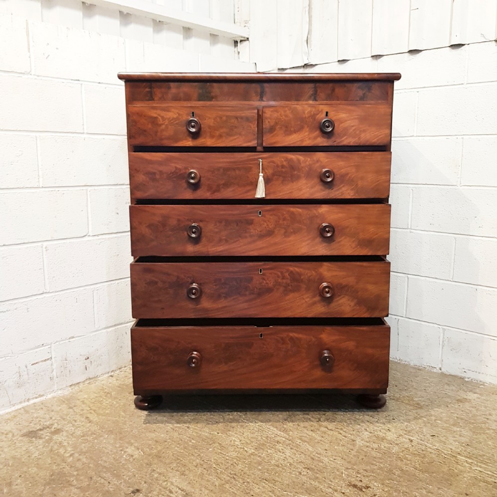 ANTIQUE VICTORIAN MAHOGANY CHEST OF DRAWERS C1880 View VII