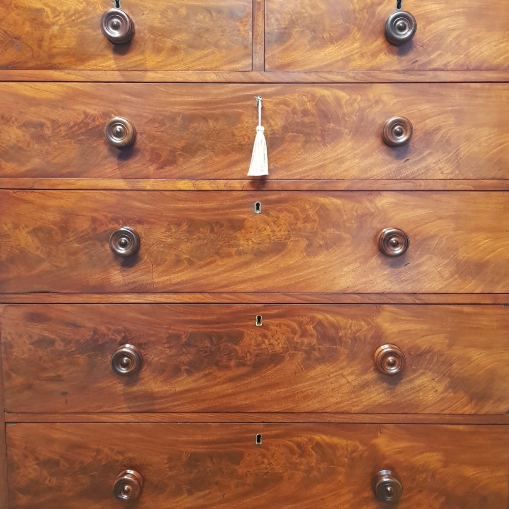 ANTIQUE VICTORIAN MAHOGANY CHEST OF DRAWERS C1880 View VIII