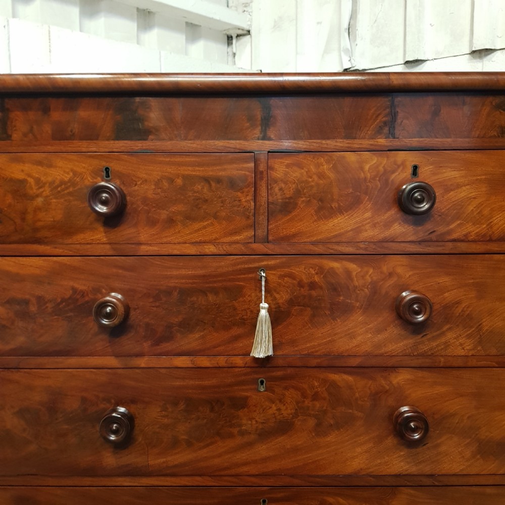 ANTIQUE VICTORIAN MAHOGANY CHEST OF DRAWERS C1880 View X
