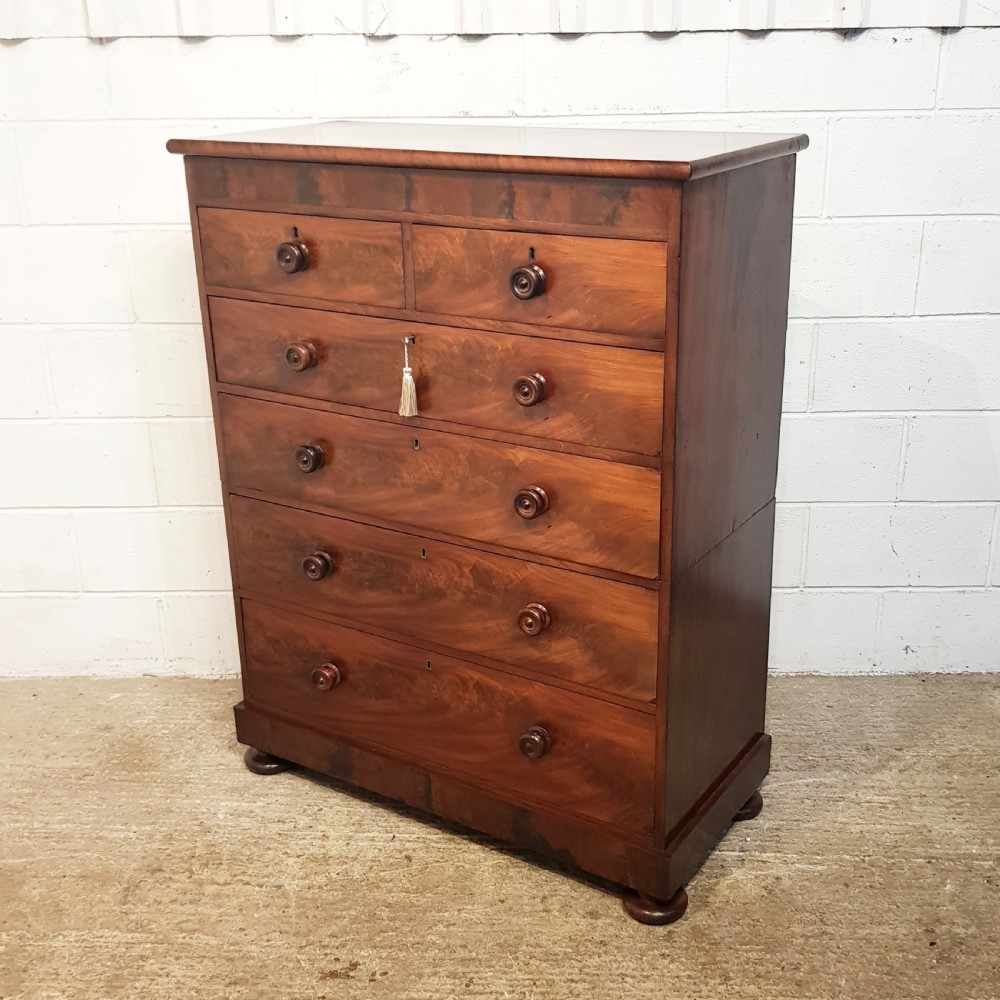 ANTIQUE VICTORIAN MAHOGANY CHEST OF DRAWERS C1880 View XI