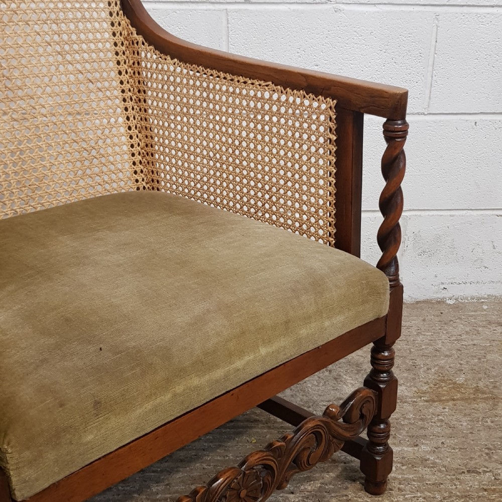 ANTIQUE  EDWARDIAN BERGERE OAK ARMCHAIR C1900 View VIII