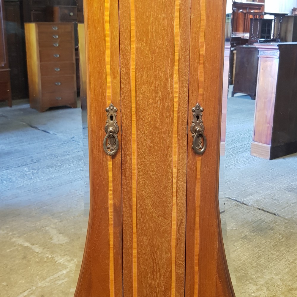 ANTIQUE EDWARDIAN MAHOGANY INLAID DOUBLE WARDROBE C1900 View III