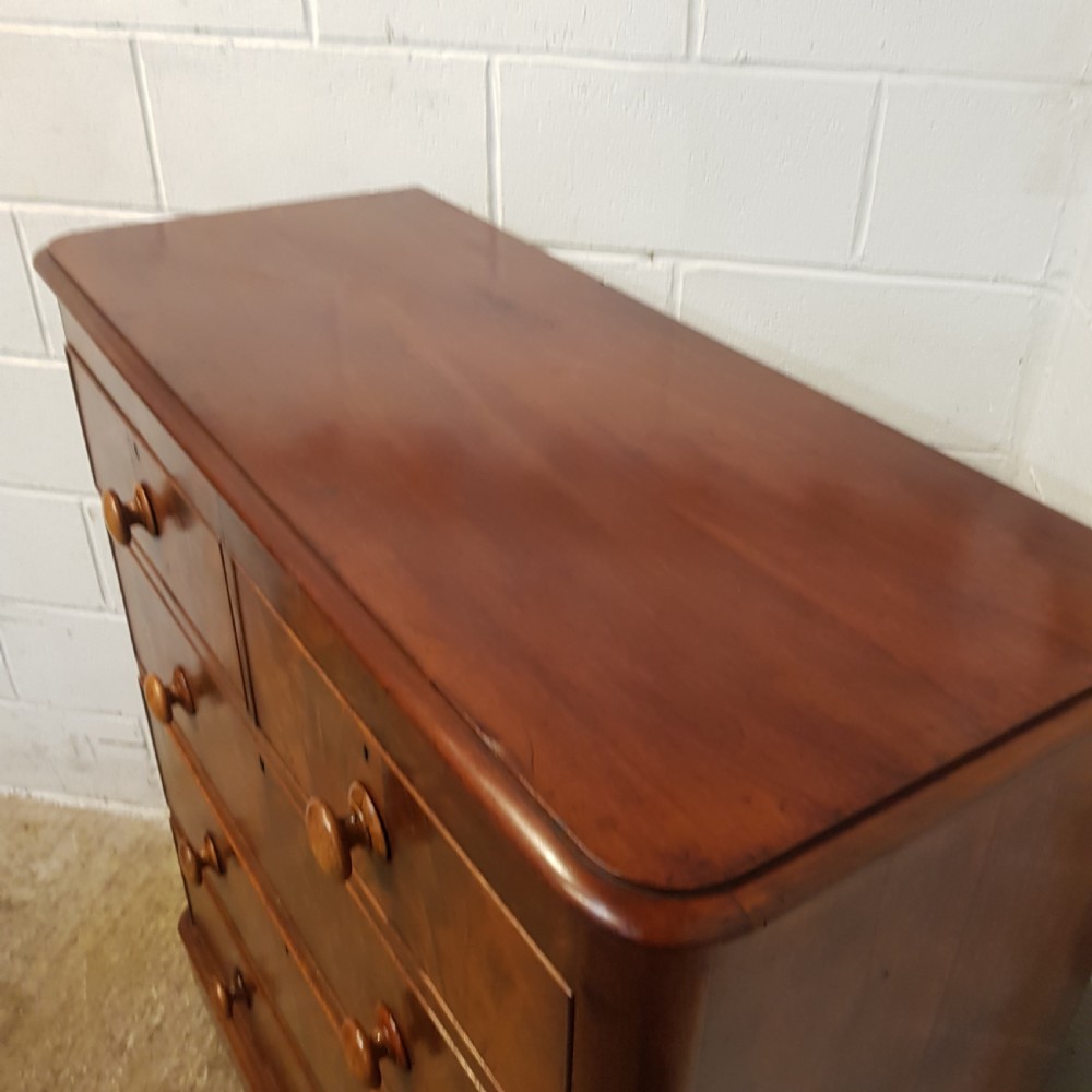 ANTIQUE VICTORIAN MAHOGANY CHEST OF DRAWERS C1880 View III