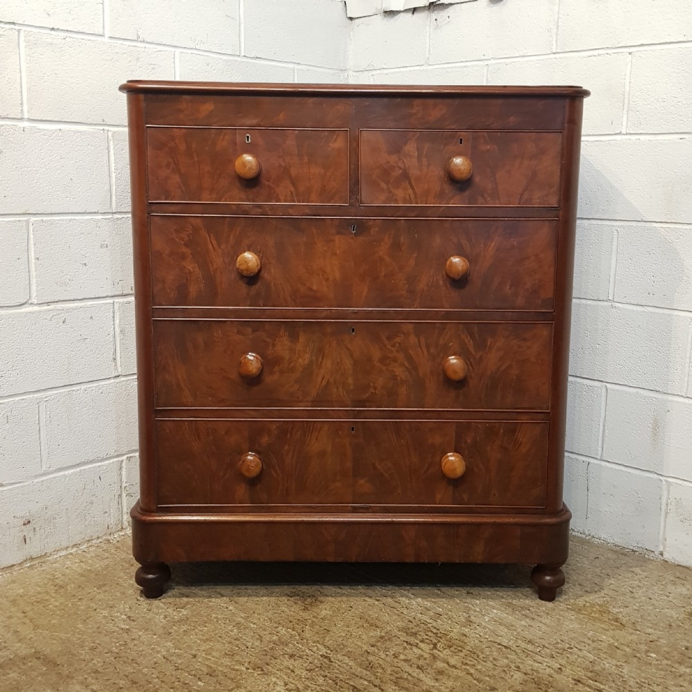 ANTIQUE VICTORIAN MAHOGANY CHEST OF DRAWERS C1880 View VI