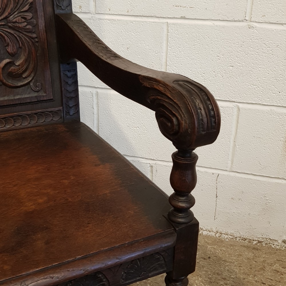 ANTIQUE 19TH CENTURY ENGLISH OAK WAINSCOT CHAIR C1860 View VII