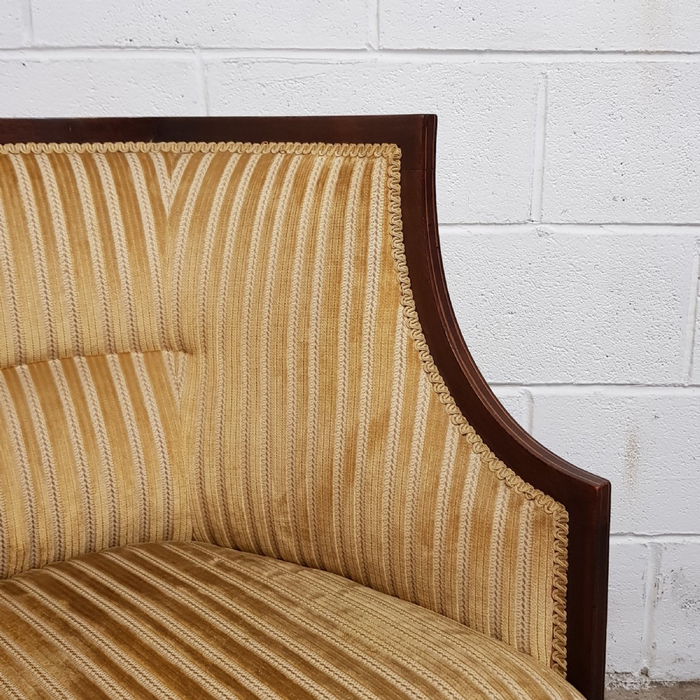 ANTIQUE PAIR EDWARDIAN MAHOGANY HIGH BACKED SALON TUB CHAIRS C1900 View VII