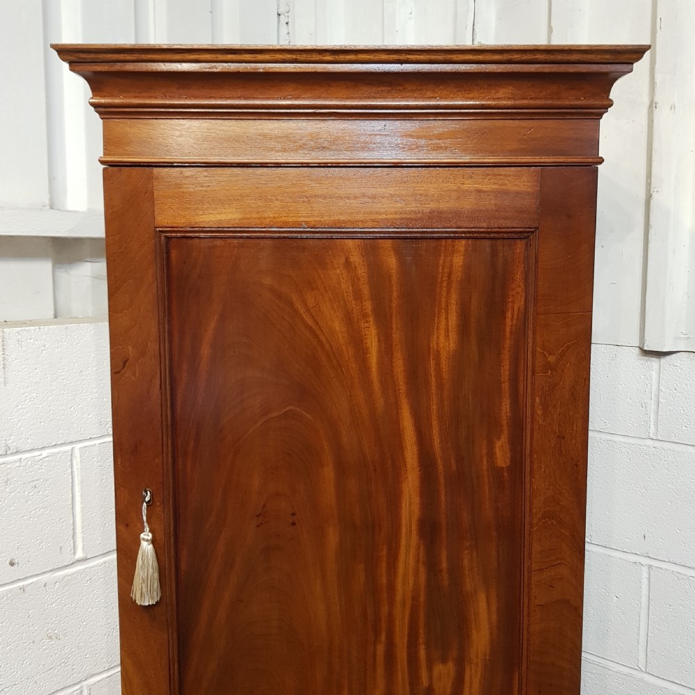 ANTIQUE REGENCY MAHOGANY TALL NARROW LINEN CLOTHES PRESS c1820 View VII