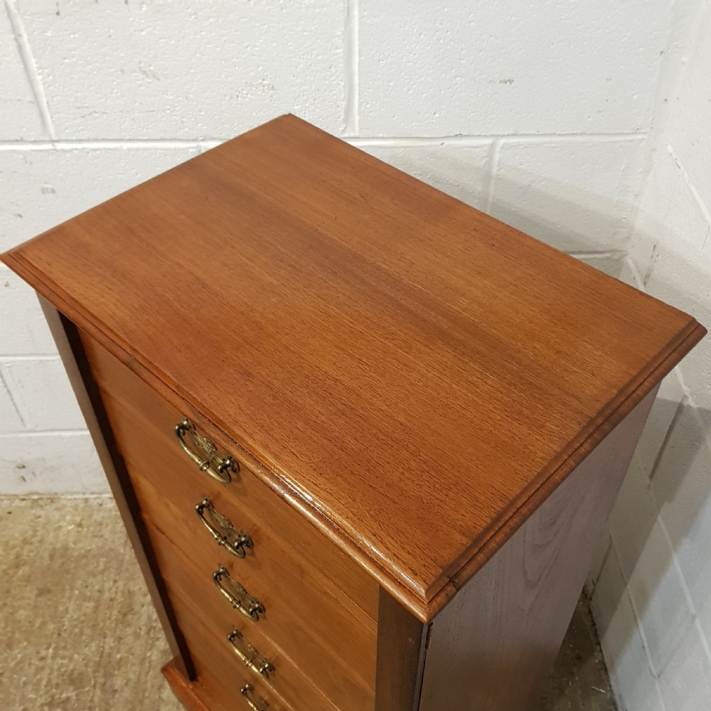 ANTIQUE LATE VICTORIAN MAHOGANY WELLINGTON CHEST OF DRAWERS C1890 View VI