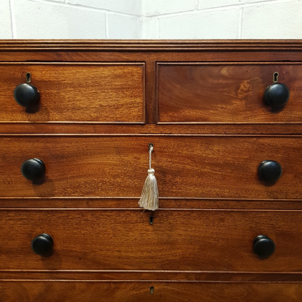 ANTIQUE EARLY VICTORIAN MAHOGANY CHEET OF DRAWERS C1860 View VII