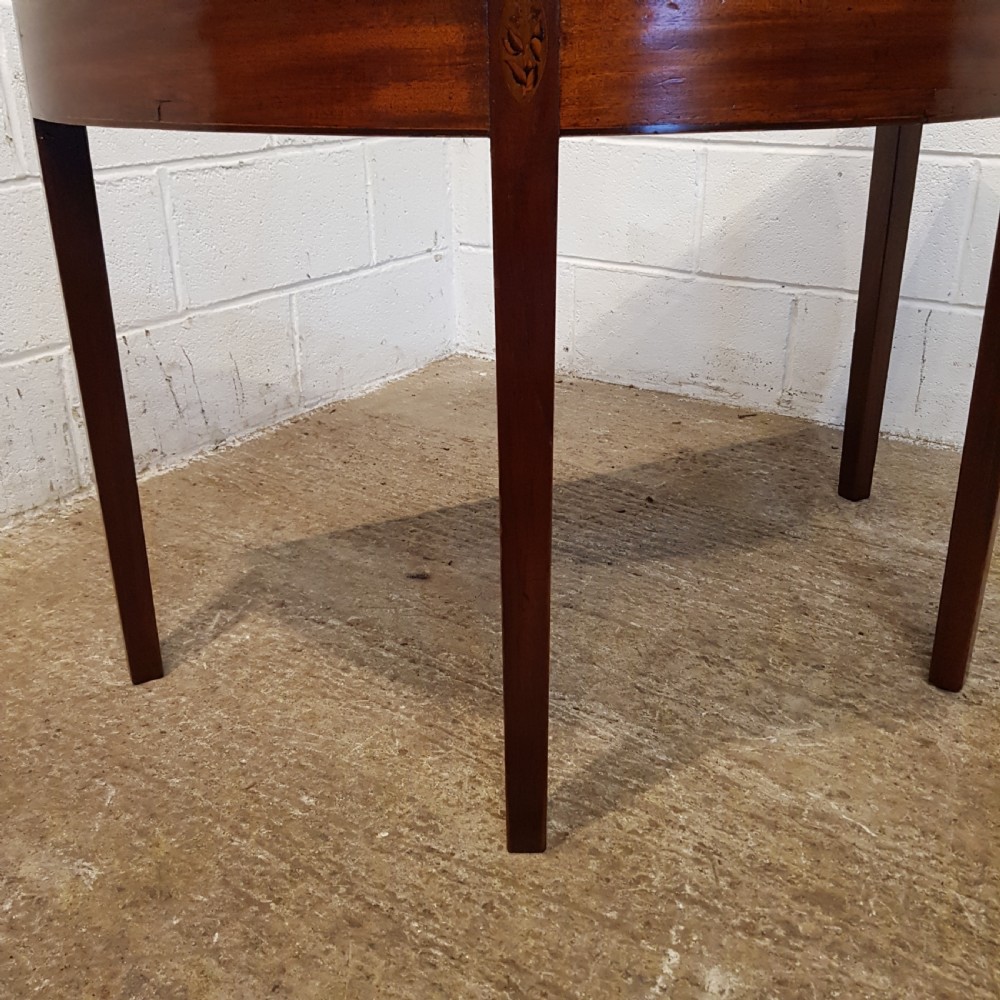 ANTIQUE  PAIR 18TH CENTURY MAHOGANY DEMI LUNE TABLES C1780 View VI