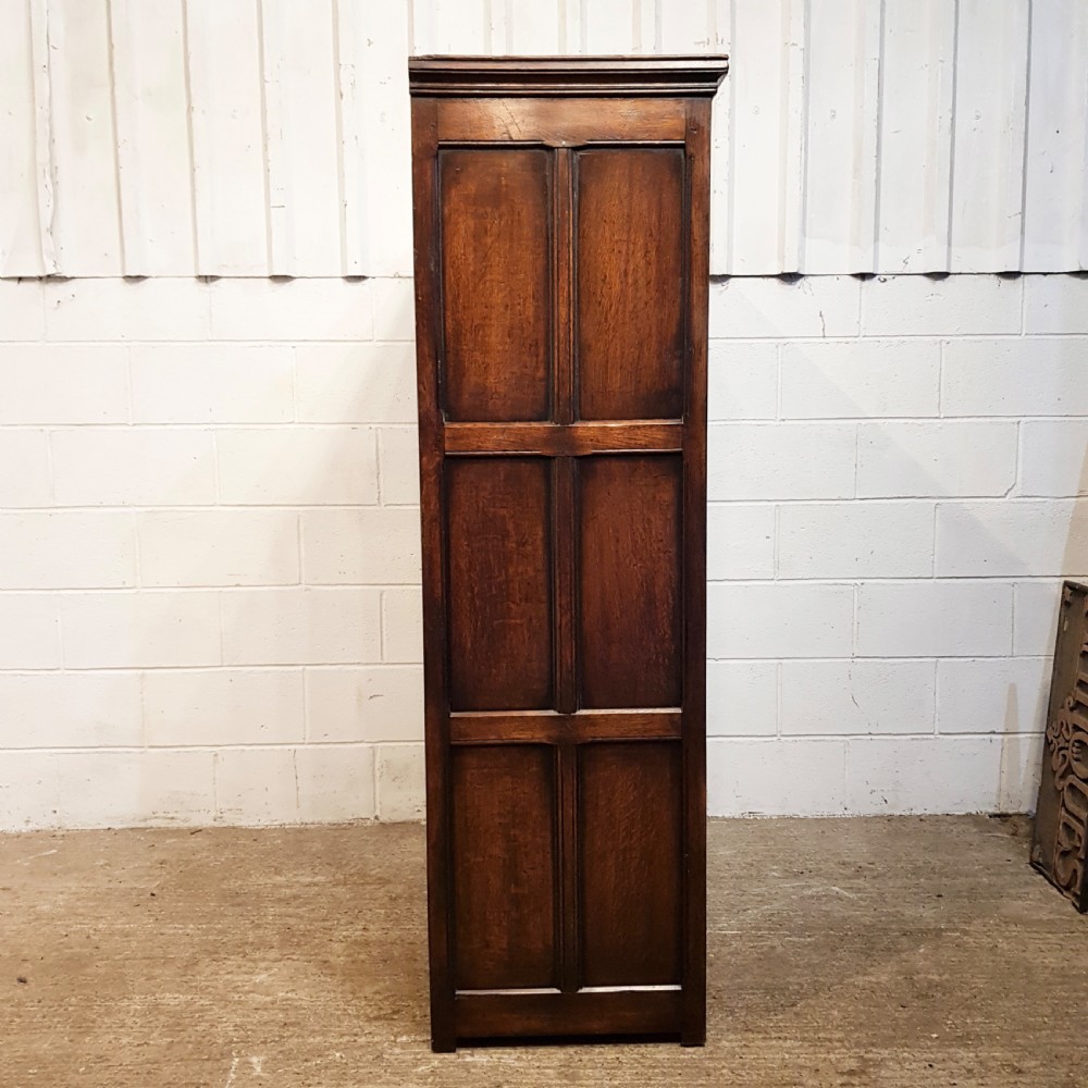 ANTIQUE EDWARDIAN SOLID JOINED OAK SINGLE WARDROBE C1900 View IV